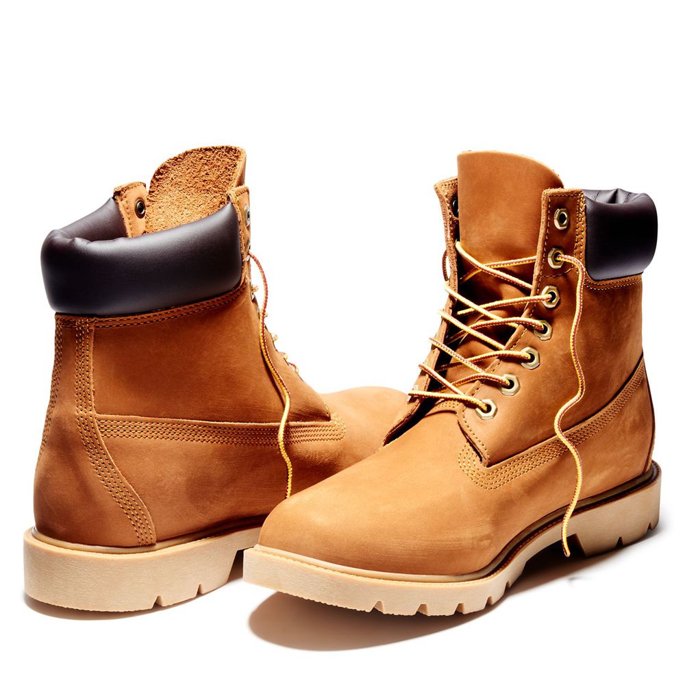 Bocanci De Zapada Timberland Barbati Maro - 6-Inch Basic Waterproof W/Padded Collar - Romania - NFZM